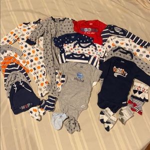 0-3 month sports bundle of baby clothes